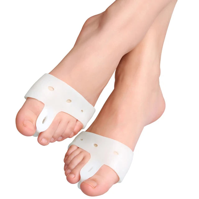 2Pcs=1Pair Silicone Toes Separator Bunion Bone Ectropion Adjuster Toes Outer Appliance Foot Care Tools Hallux Valgus Corrector