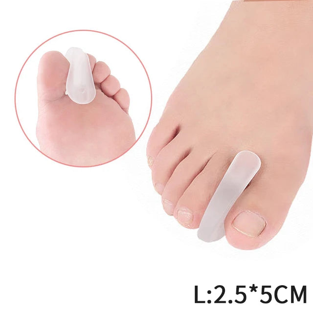 2Pcs=1Pair Silicone Toes Separator Bunion Bone Ectropion Adjuster Toes Outer Appliance Foot Care Tools Hallux Valgus Corrector