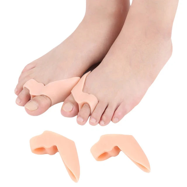 2Pcs=1Pair Silicone Toes Separator Bunion Bone Ectropion Adjuster Toes Outer Appliance Foot Care Tools Hallux Valgus Corrector