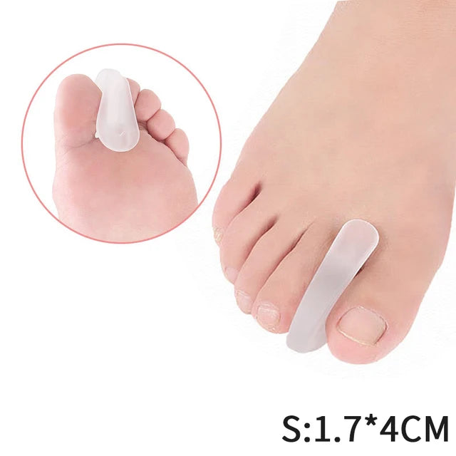 2Pcs=1Pair Silicone Toes Separator Bunion Bone Ectropion Adjuster Toes Outer Appliance Foot Care Tools Hallux Valgus Corrector