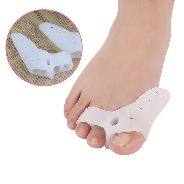 2Pcs=1Pair Silicone Toes Separator Bunion Bone Ectropion Adjuster Toes Outer Appliance Foot Care Tools Hallux Valgus Corrector