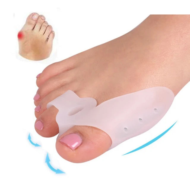 2Pcs=1Pair Silicone Toes Separator Bunion Bone Ectropion Adjuster Toes Outer Appliance Foot Care Tools Hallux Valgus Corrector