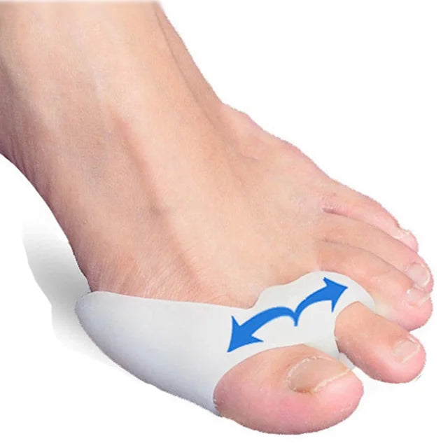 2Pcs=1Pair Silicone Toes Separator Bunion Bone Ectropion Adjuster Toes Outer Appliance Foot Care Tools Hallux Valgus Corrector