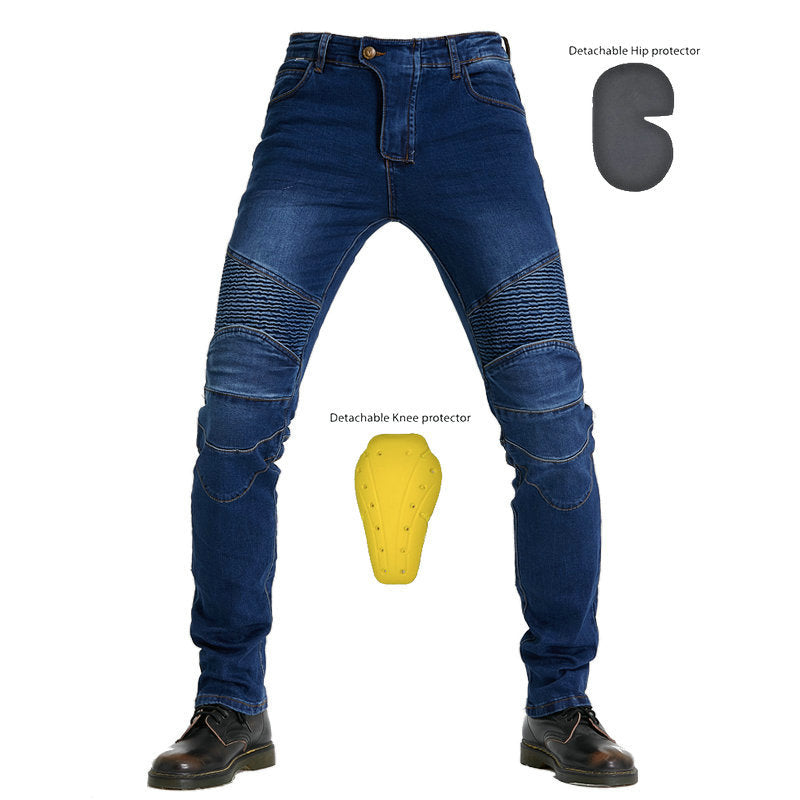 Motorcycle racing rider straight jeans, shatterproof pants, off-road motorcycle racing pants