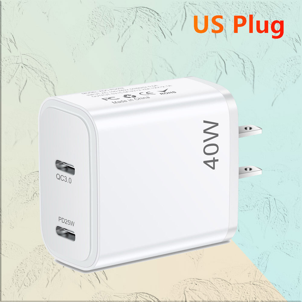 Fast charging mobile phone charging head dual PD Type-C mobile phone charger