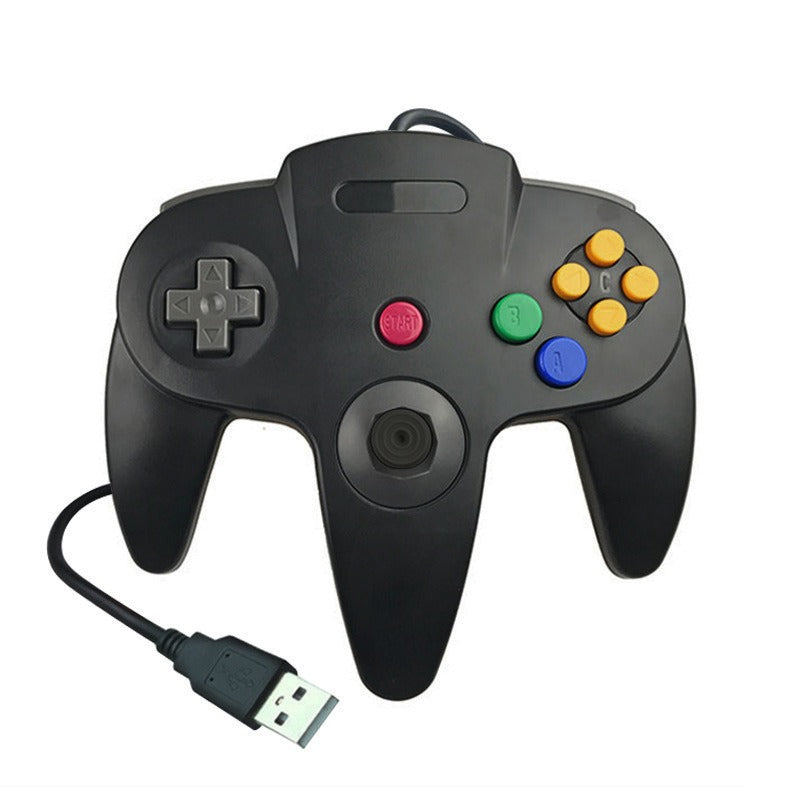 N64 USB wired game controller N64 appearance PC controller retro classic game console appearance controller