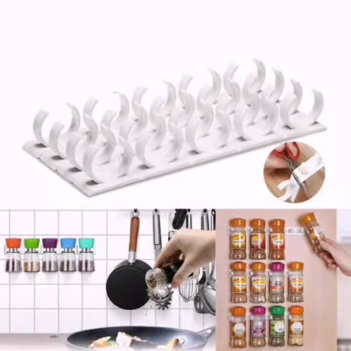 Clip N Store Simple Bottle Mouth Clip Seasoning Can Seasoning Bottle Storage Shelf Kitchen Storage Shelf