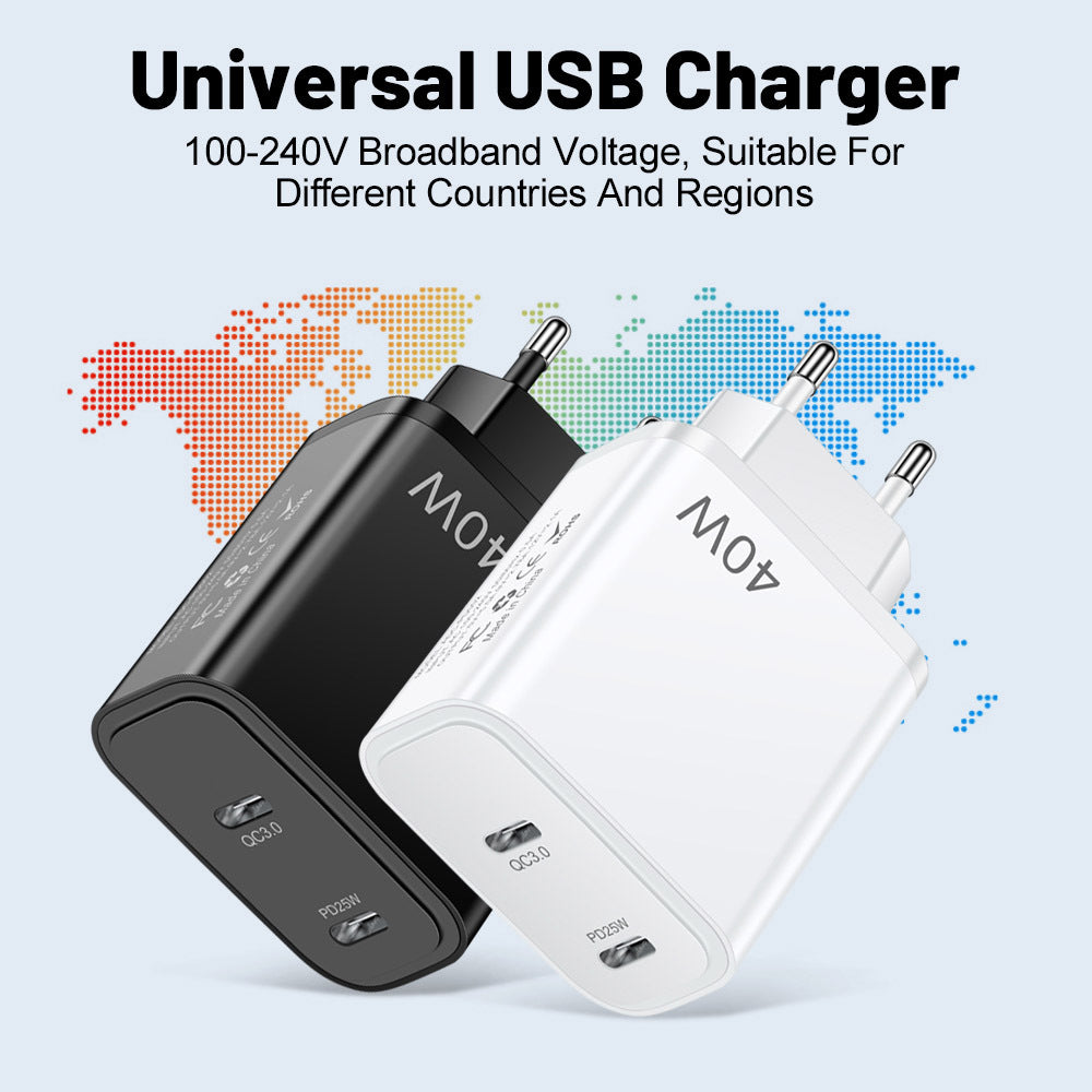 Fast charging mobile phone charging head dual PD Type-C mobile phone charger