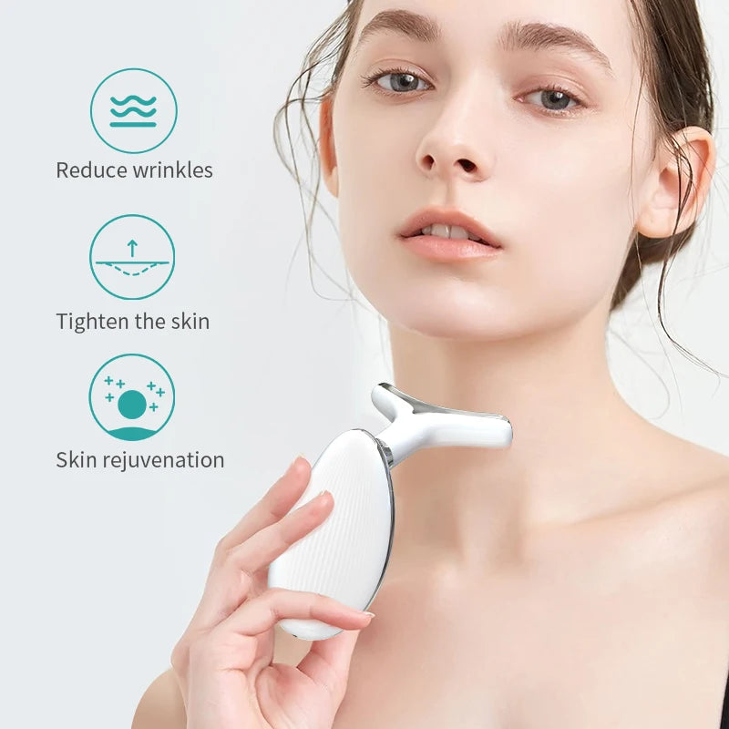 ANLAN Neck Face Beauty Device EMS Facial Neck Lifting 3 Colors Light Skincare Skin Tighten Reduce Double Chin Skin Care Tools