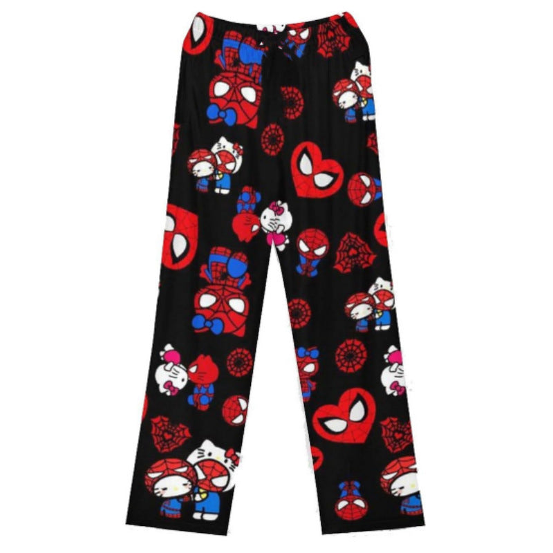 Walking pants, summer cartoon sleeping pants, thin women's Korean version, loose spring and autumn new home casual pants