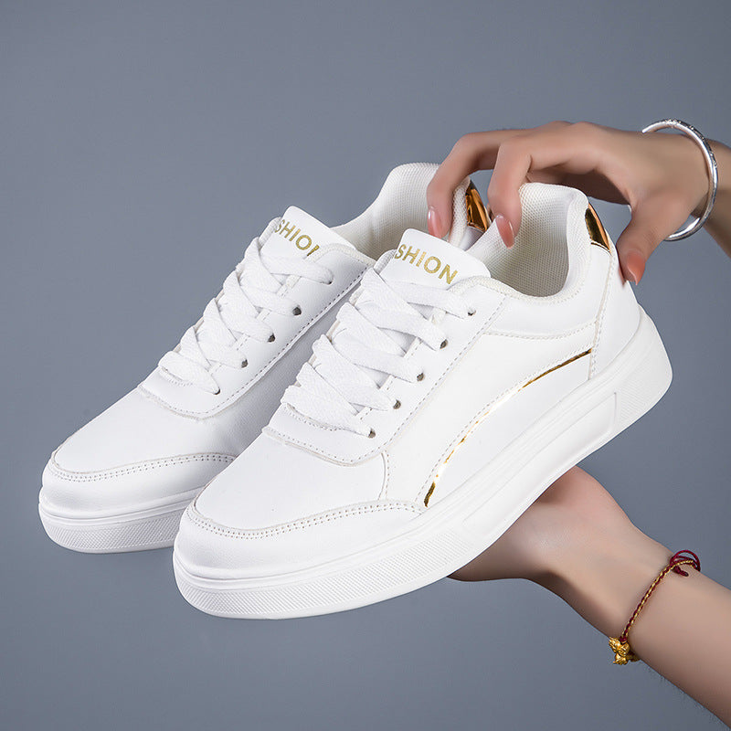 White shoes for women, white board shoes, anti slip flat bottom