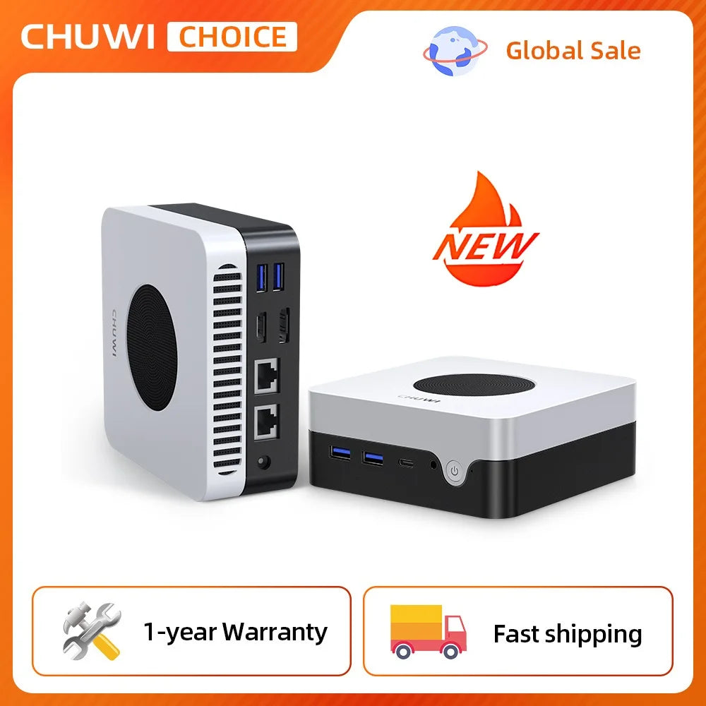 CHUWI LarkBox X Mini PC Intel N100 Game PC UHD Graphics for 12th Gen Intel Processors 12GB RAM 512GB SSD WiFi 6 Desktop Computer