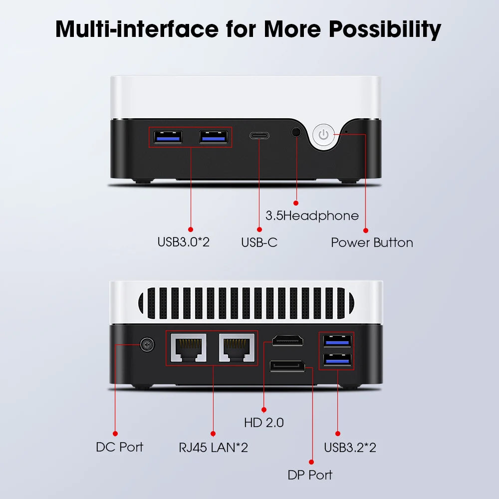 CHUWI LarkBox X Mini PC Intel N100 Game PC UHD Graphics for 12th Gen Intel Processors 12GB RAM 512GB SSD WiFi 6 Desktop Computer