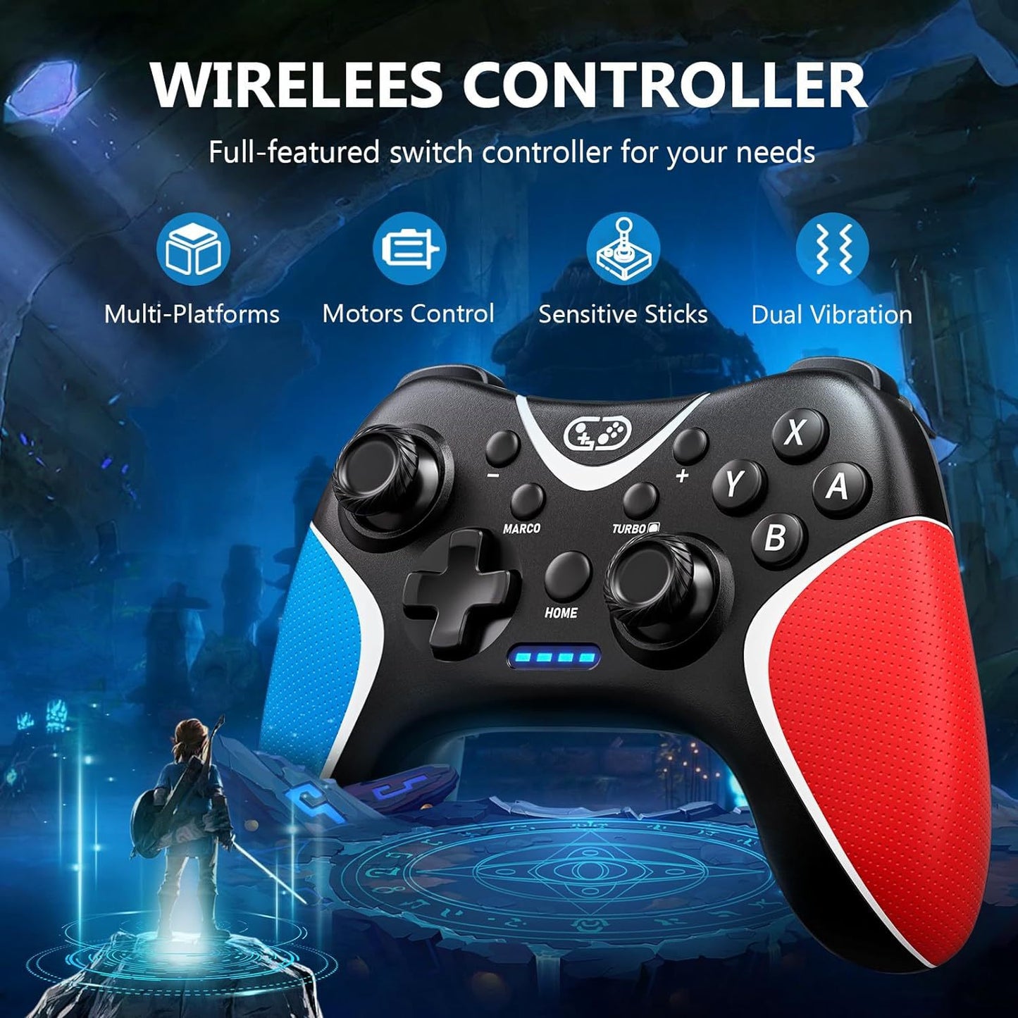 Switch game controller NS wireless controller custom back key programming continuous Bluetooth wireless controller