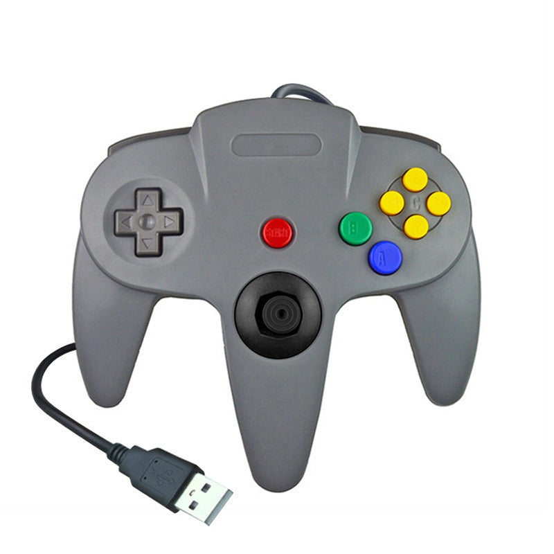 N64 USB wired game controller N64 appearance PC controller retro classic game console appearance controller