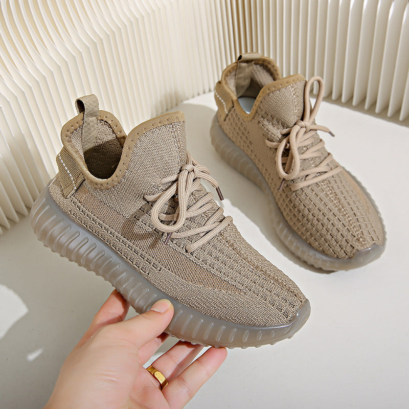 Coconut shoes for both men and women, summer breathable fly woven shoe covers, casual sports shoes, couple's mesh shoes