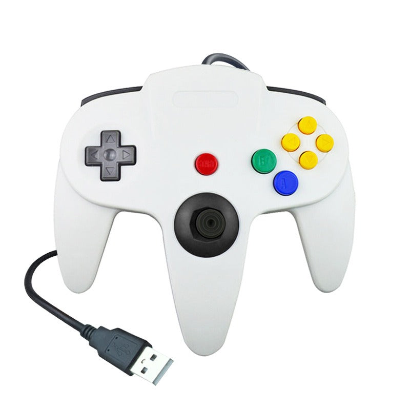 N64 USB wired game controller N64 appearance PC controller retro classic game console appearance controller