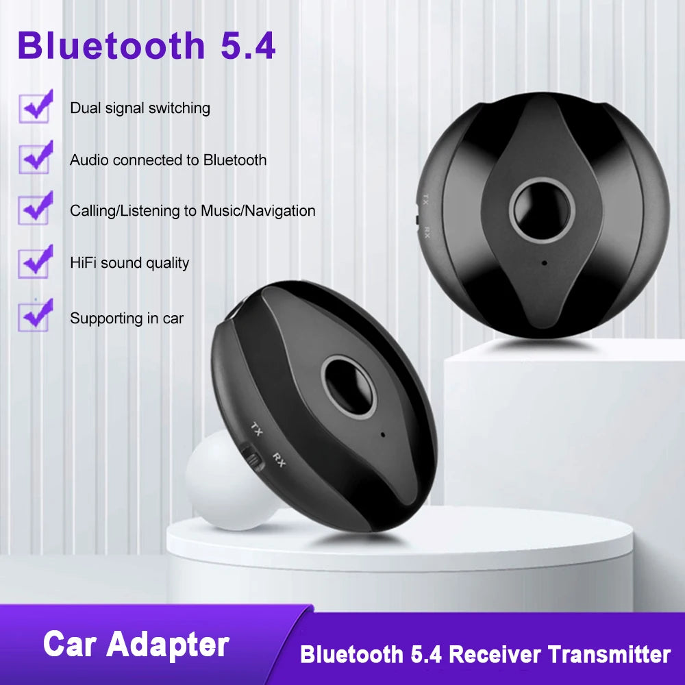 AUX Bluetooth audio receiver transmitter 2-in-1 BT5.4 car Bluetooth audio connector Bluetooth adapter