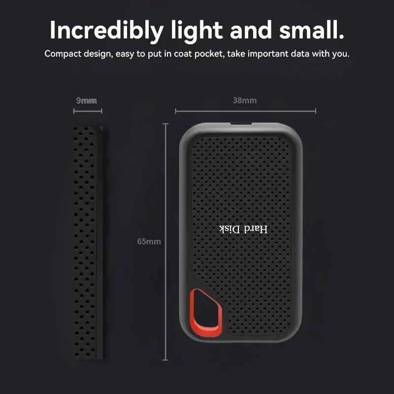 Portable SSD 1TB External Hard Disk for Xiaomi 4TB Solid State Drive USB 3.1 High Speed External Hard Drive for Laptop/PC/Mac