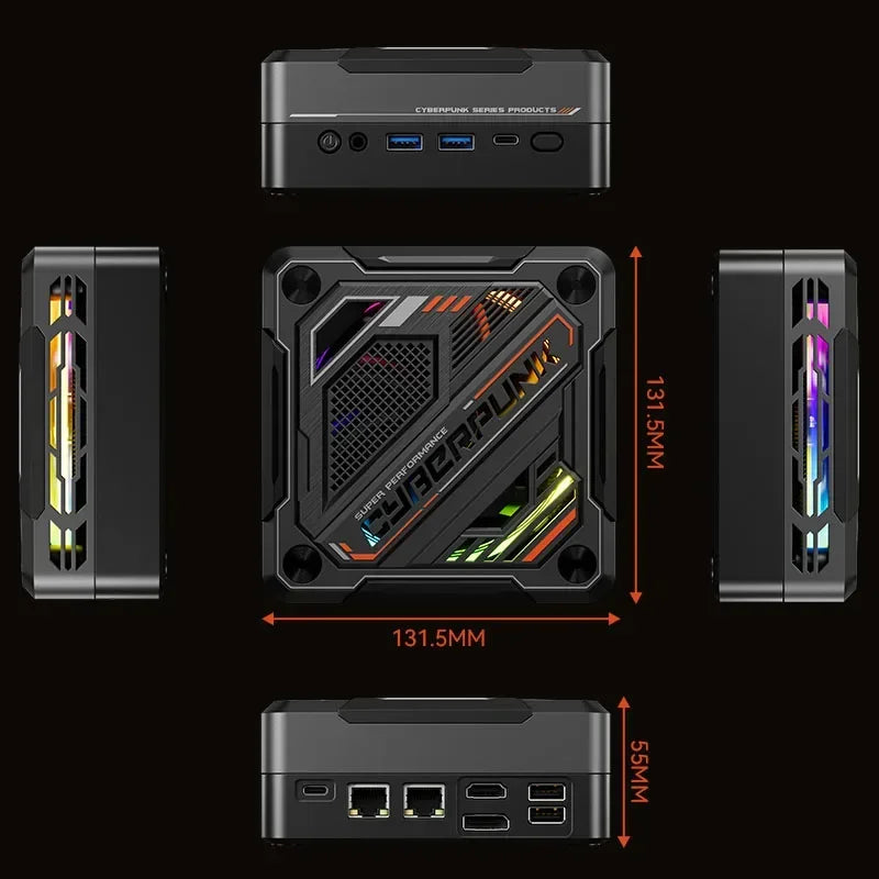 SZBOX Ryzen 7 7840HS/8845HS Mini PC DDR5 5600MHz 32GB 1TB NVMe SSD USB4 2.5G LAN WIFI6 BT5.2 Desktop Gaming Computer