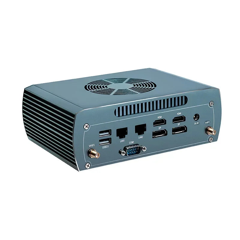 Solid FU03 AI Mini PC AMD Ryzen 7 8845HS 2*Intel 2.5G LAN 2*DDR5 2*NVME Windows 11 Firewall PC Gaming Computer 4x8K WiFi6