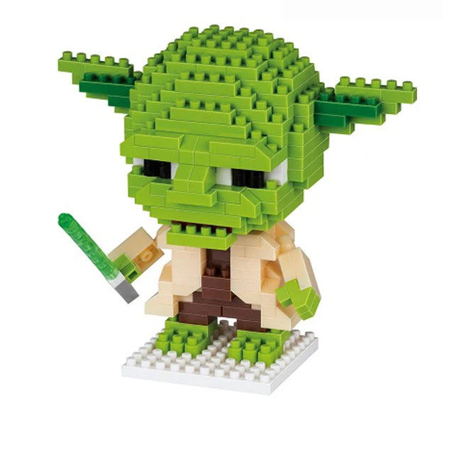 Star Wars Building Blocks Anime Master Yoda Bricks Cartoon Action Figures Heads Assembly Educational Toys Kid Birthday Gift