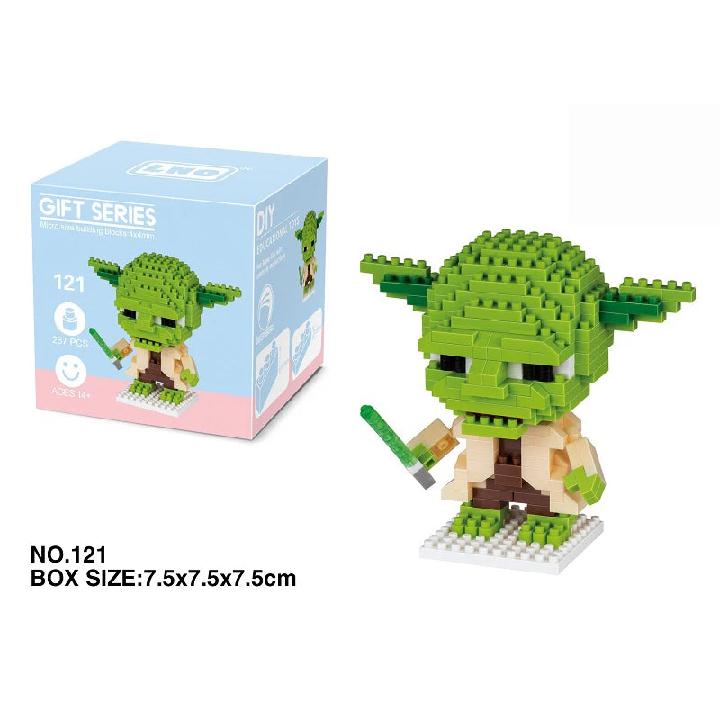 Star Wars Building Blocks Anime Master Yoda Bricks Cartoon Action Figures Heads Assembly Educational Toys Kid Birthday Gift